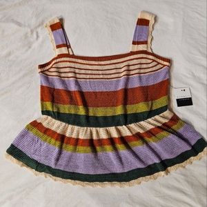 Eloquii Knit Striped Top 14/16